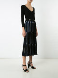 striped panel dress