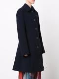 buttoned flared coat