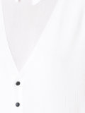 shortsleeved buttoned knitted blouse