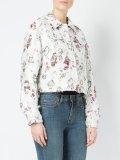 distressed floral jacket