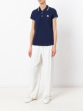 striped trim polo shirt