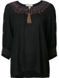 embroidered collar blouse