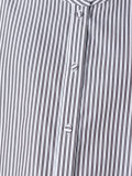collarless shift striped shirt
