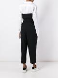 belted strapless jumpsuit