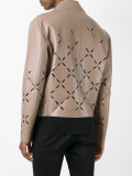 Degradé slash biker jacket