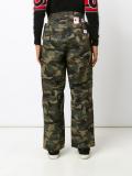 camouflage print trousers