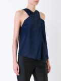 halterneck shift blouse