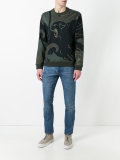 Rockstud panther print sweatshirt