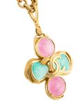 gripoix clover necklace