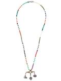 beaded multi-charm necklace 