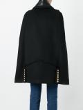 embellished collar grosgrain cape