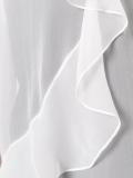 sheer ruffle detail blouse