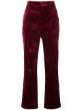 creased straight fit trousers