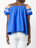 embroidered off-the-shoulder top