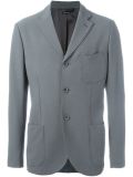 patched pockets notched lapels blazer