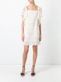 perforated detail dress 