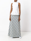 daisy print maxi skirt