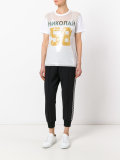 printed side cropped trackpants
