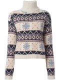 patterned roll neck sweater