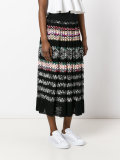 pleated zig-zag stripe skirt