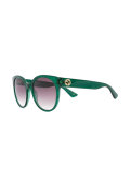 round frame glitter sunglasses