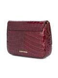 crocodile-embossed satchel