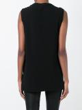 sleeveless knit blouse