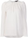 ruched neck blouse