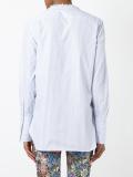 embellished neck striped shirt