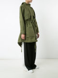 drawstring waist parka