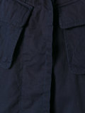 crinkled effect military jacket