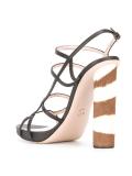 zebra print heel sandals