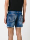 distressed wide leg shorts