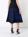 stripe pleated skirt