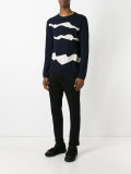panel detail lightweight knitted jumper