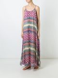 stripes printed spaghetti straps dress