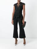 heart motif macramé blouse