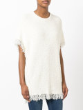 'Elasia' fringed bouclé top