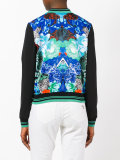 contrast sleeve bomber jacket
