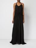 pleated maxi dress