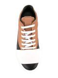 colour block low-top sneakers