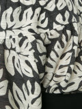 Three-quarter top with palm-leaf print