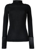 sheer stripe knitted top