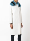  fur collar single breasted coat 