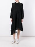 asymmetric ruffle shirt dress