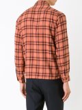 checked button down shirt