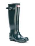 buckled knee length boots