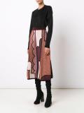 patchwork a-line skirt