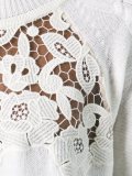 lace panel pullover