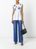 sequin wide-leg trousers